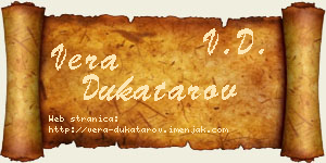 Vera Dukatarov vizit kartica